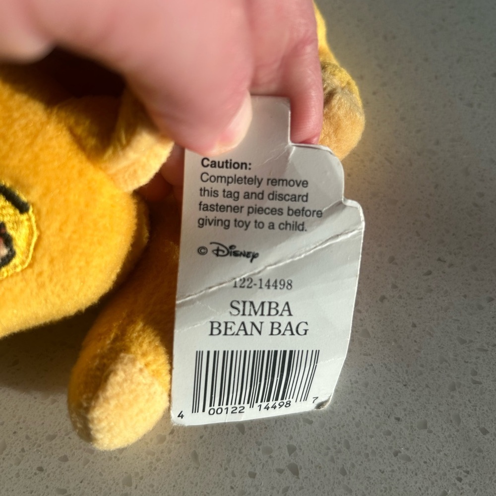 Disney NWT Simba Bean Bag Walt Disney World Plush - Picture 3 of 8